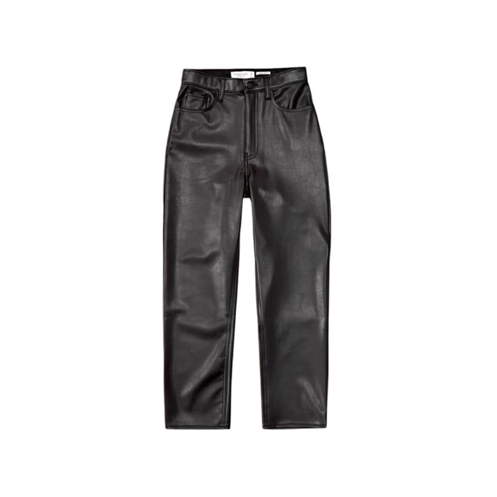 Abercrombie & Fitch Ankle Straight Ultra High Rise Vegan Leather Pants Size 4xs